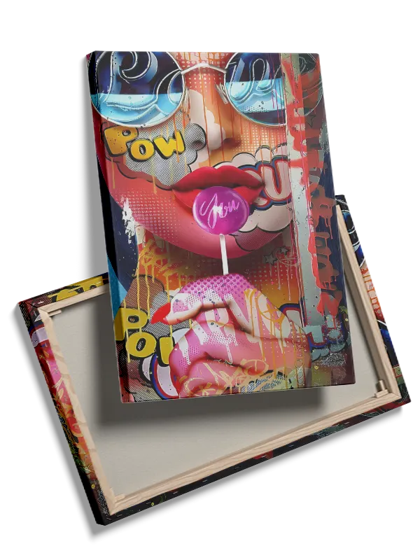 Pop Art Læber med Slik