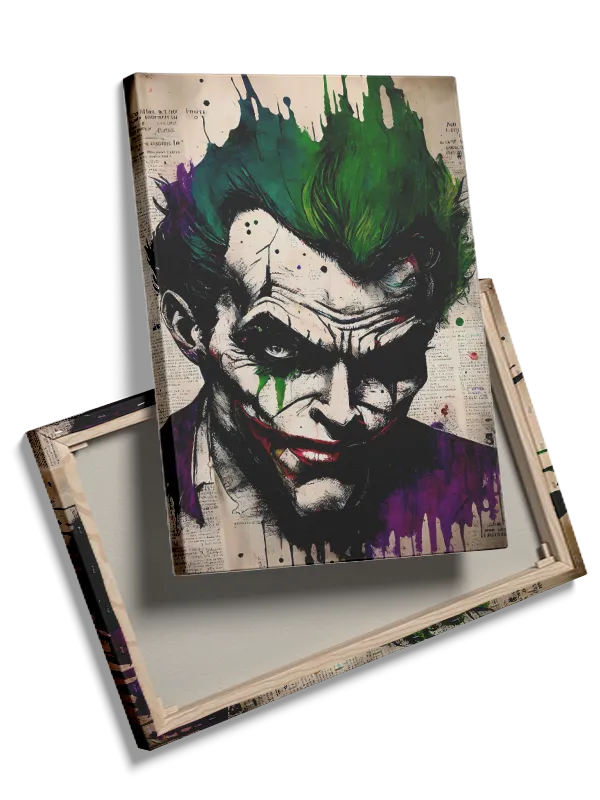Joker Portræt med Grøn Hår