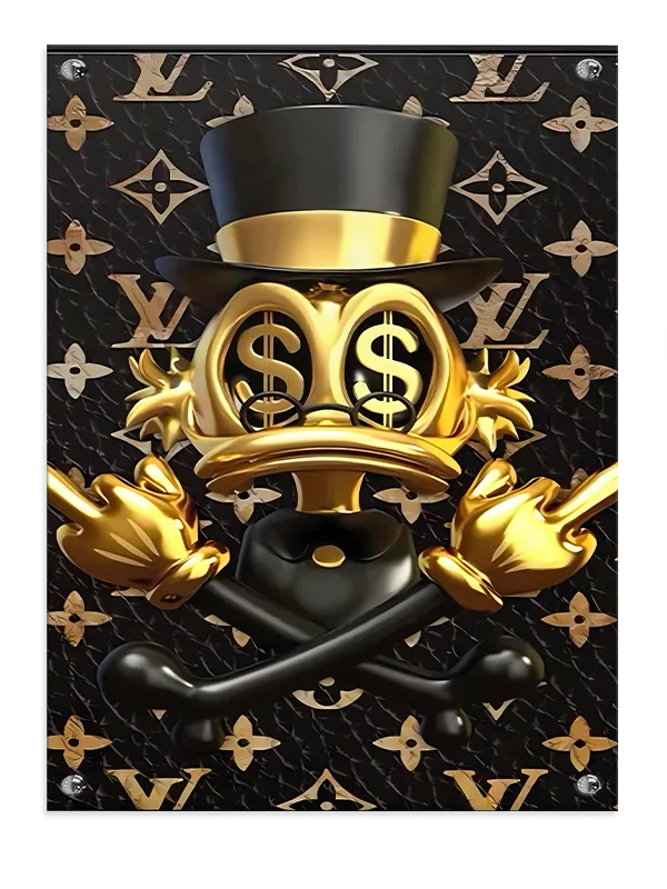 Guld And med Dollartegn