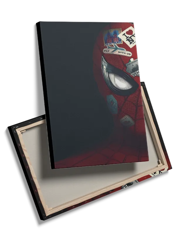 Spider-man Maske med Rejsemærker