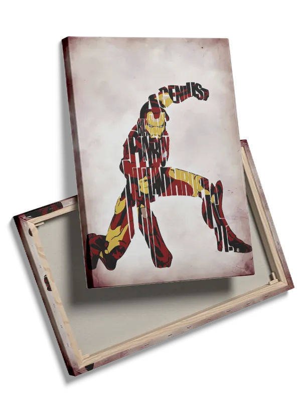 Iron Man Typografi Silhuet