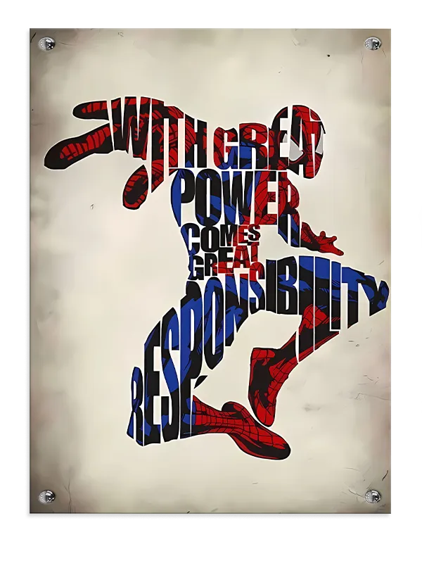Spider-man Typografi Silhuet Citat