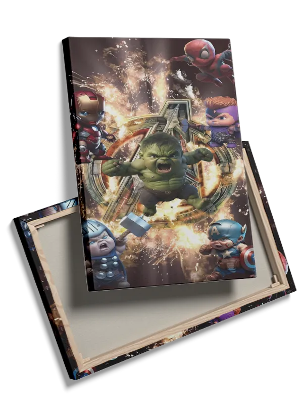 Chibi Avengers i Eksplosion