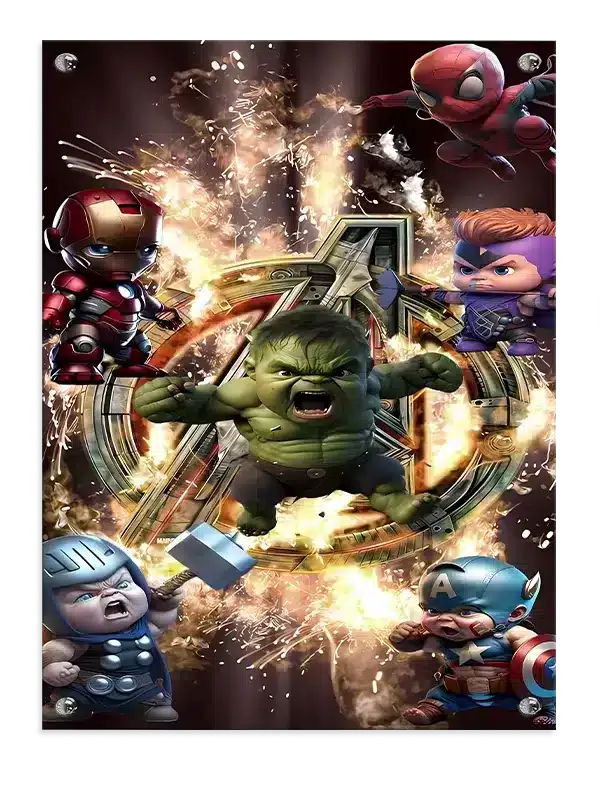 Chibi Avengers i Eksplosion