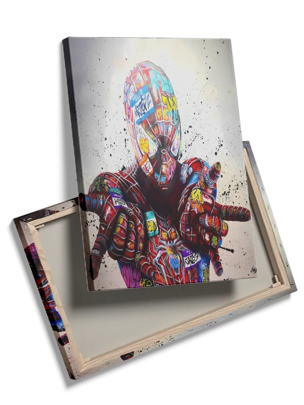 Graffiti Spider-man med Fingerguns