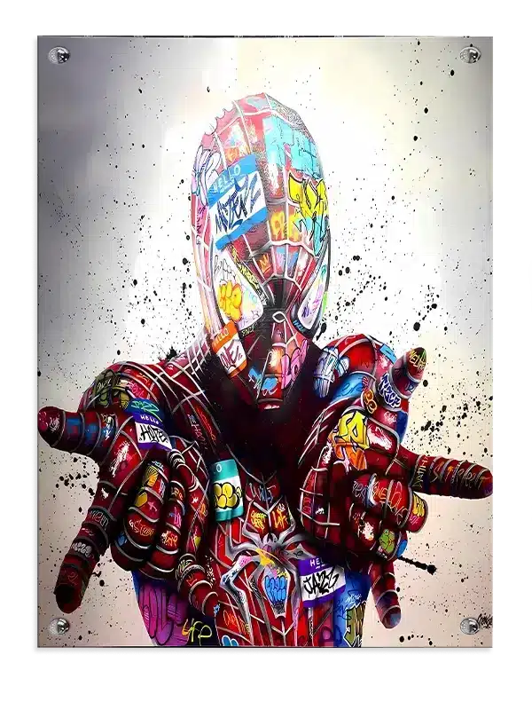 Graffiti Spider-man med Fingerguns