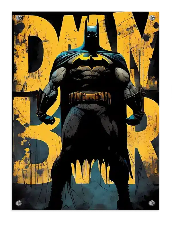 Batman Silhuet med Gul Typografi