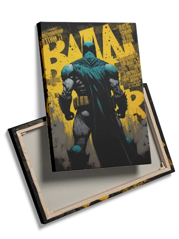 Batman Silhuet Mod Gul Typografi