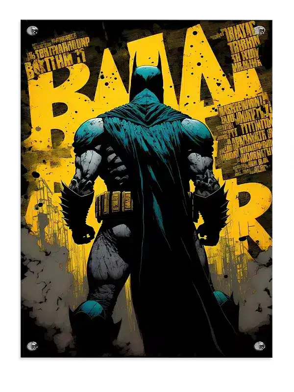 Batman Silhuet Mod Gul Typografi