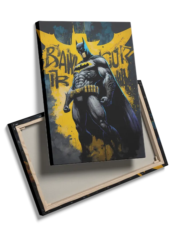 Batman Silhuet med Gul Baggrund