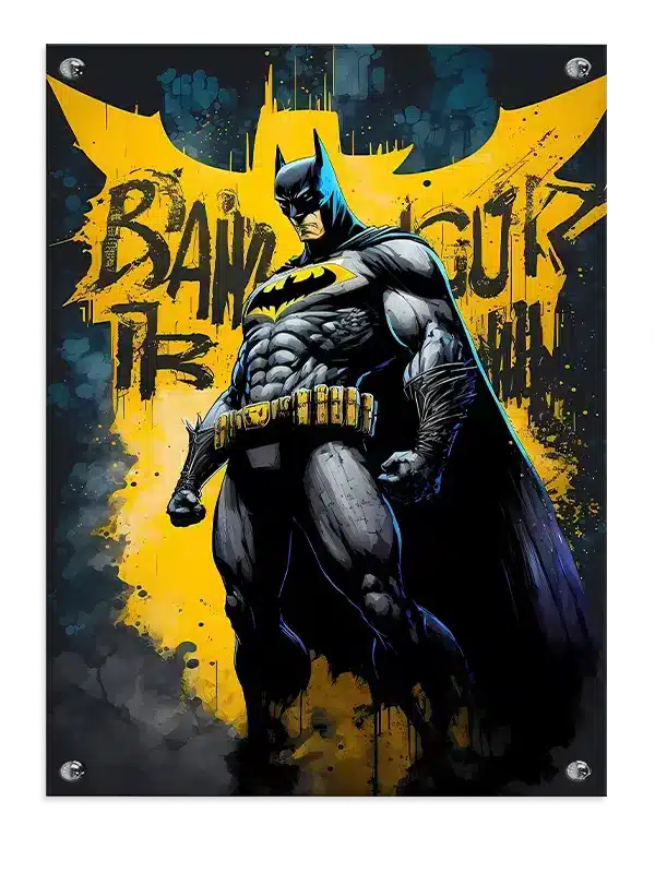 Batman Silhuet med Gul Baggrund