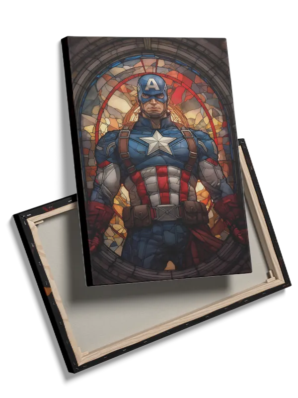 Grafisk Captain America Glasmaleri Portræt