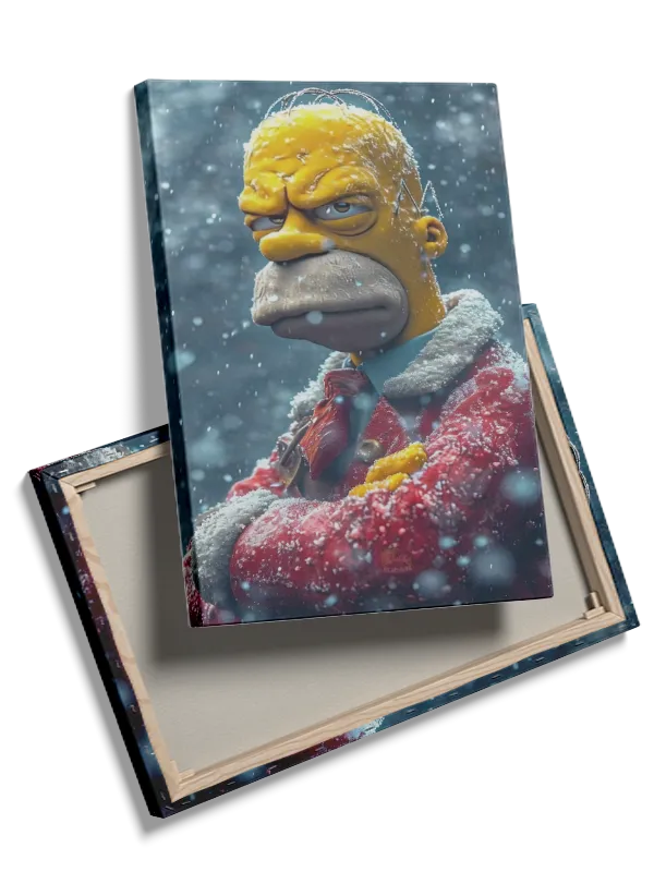Vinterportræt af Homer Simpson