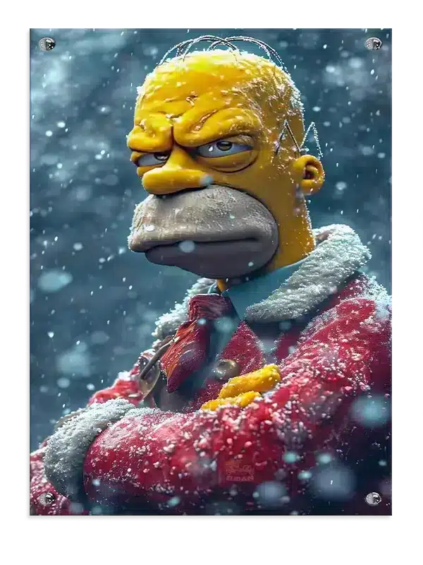 Vinterportræt af Homer Simpson