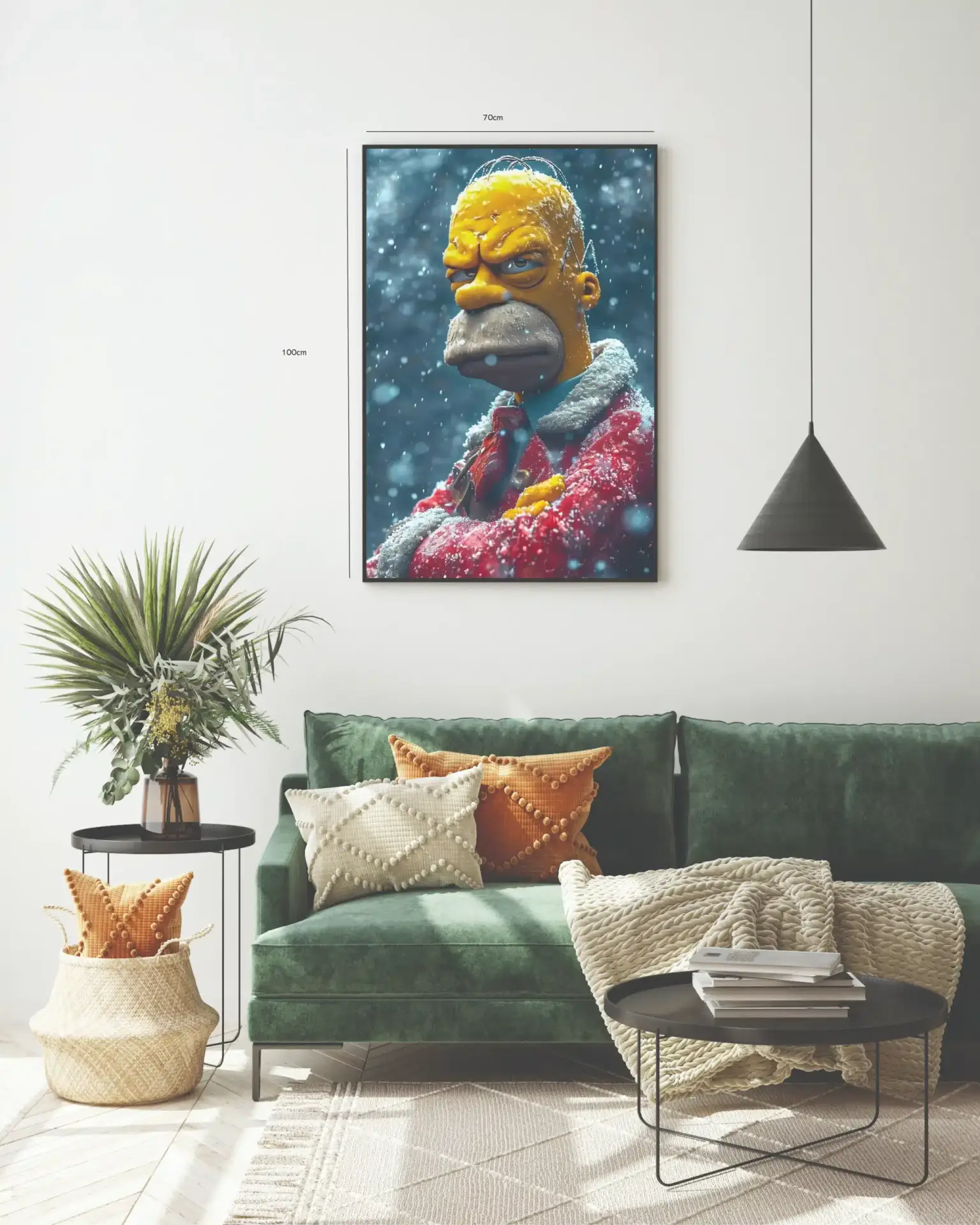 Vinterportræt af Homer Simpson