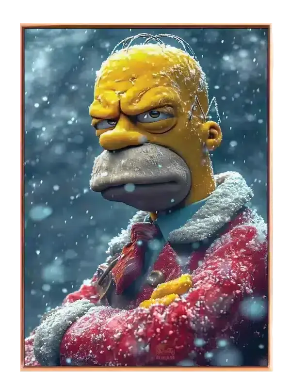 Vinterportræt af Homer Simpson