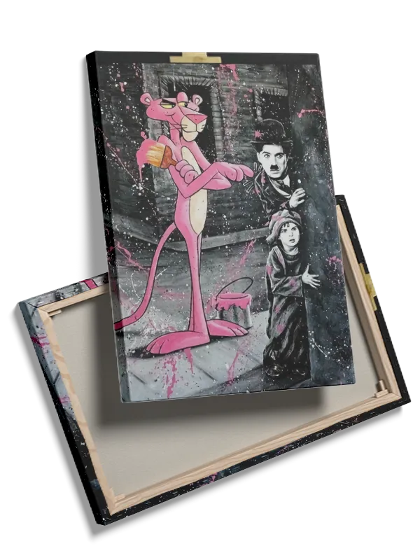 Grafisk Pink Panther Street Art