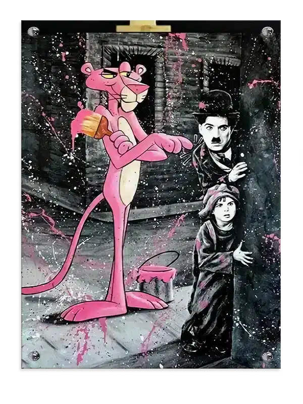 Grafisk Pink Panther Street Art