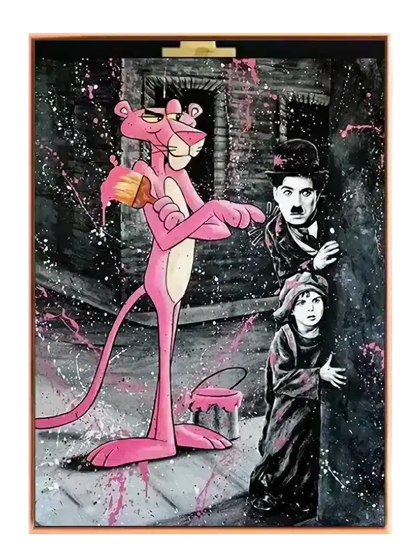 Grafisk Pink Panther Street Art