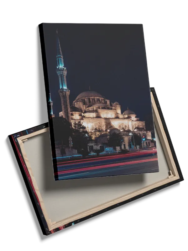 Istanbul Nighttime Mosque View