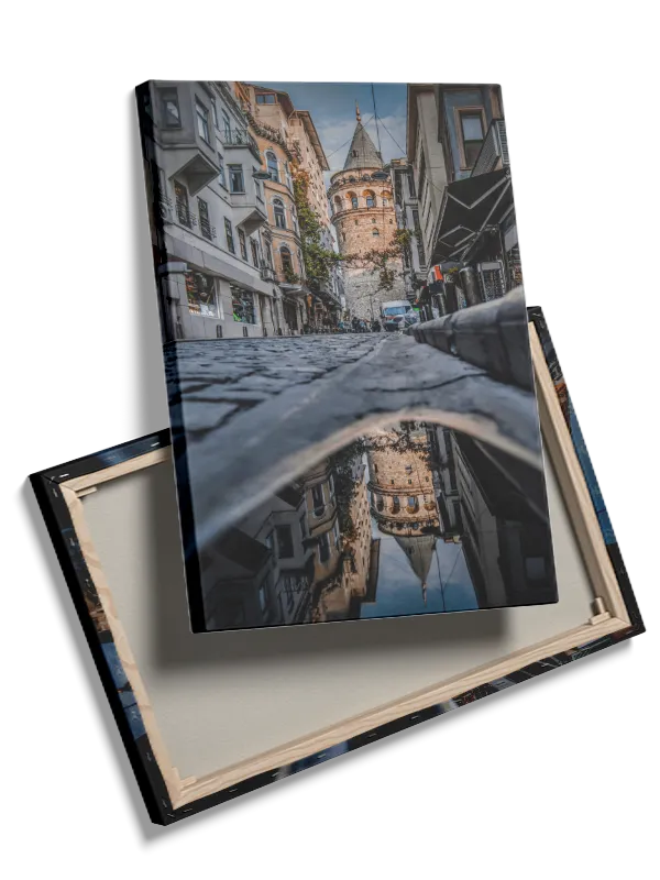 Historic Tower Reflected Street