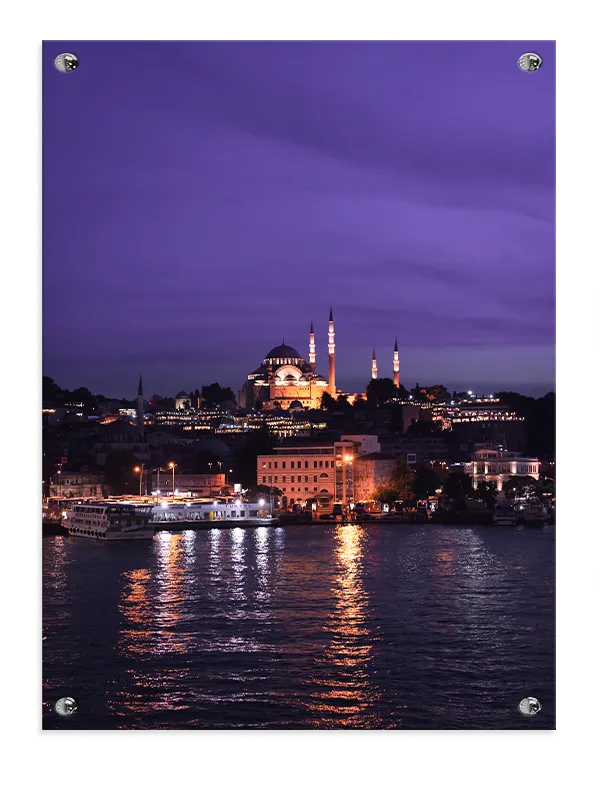 Istanbul Night Skyline View
