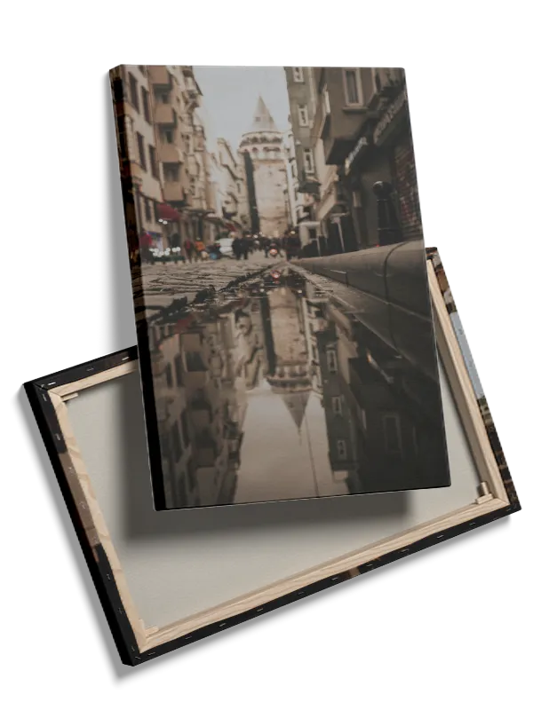 Urban Street Reflection Scene