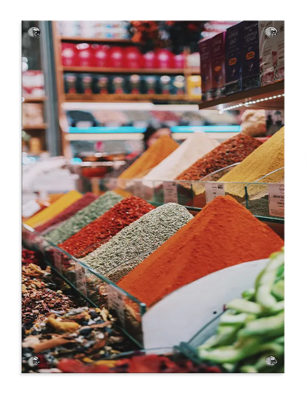 Colorful Spice Market Display