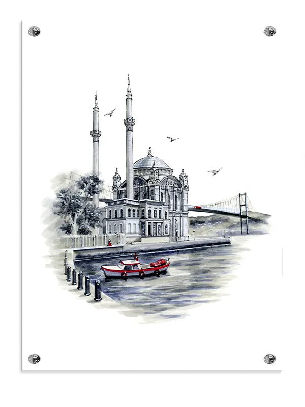Istanbul Waterfront Mosque Sketch