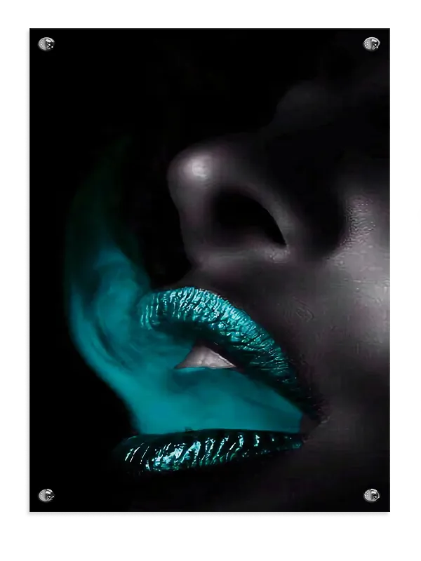 Sort Læber Glød Edition LIPS41 Plakat
