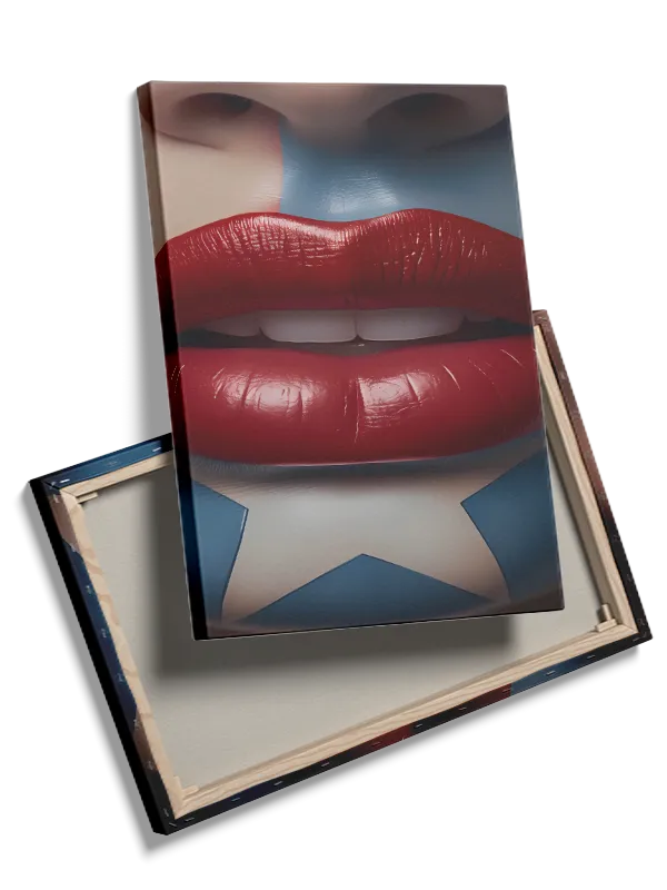 Rød Læber Glød Edition LIPS8 Plakat