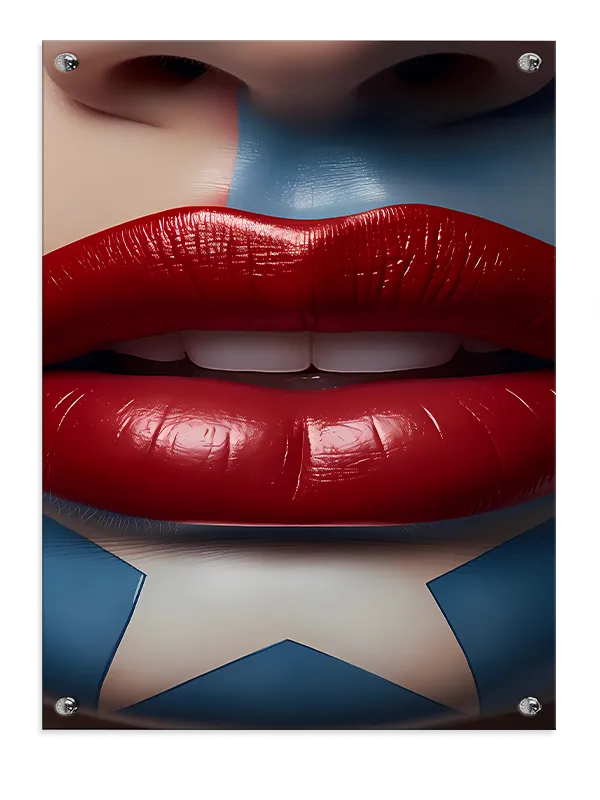 Rød Læber Glød Edition LIPS8 Plakat