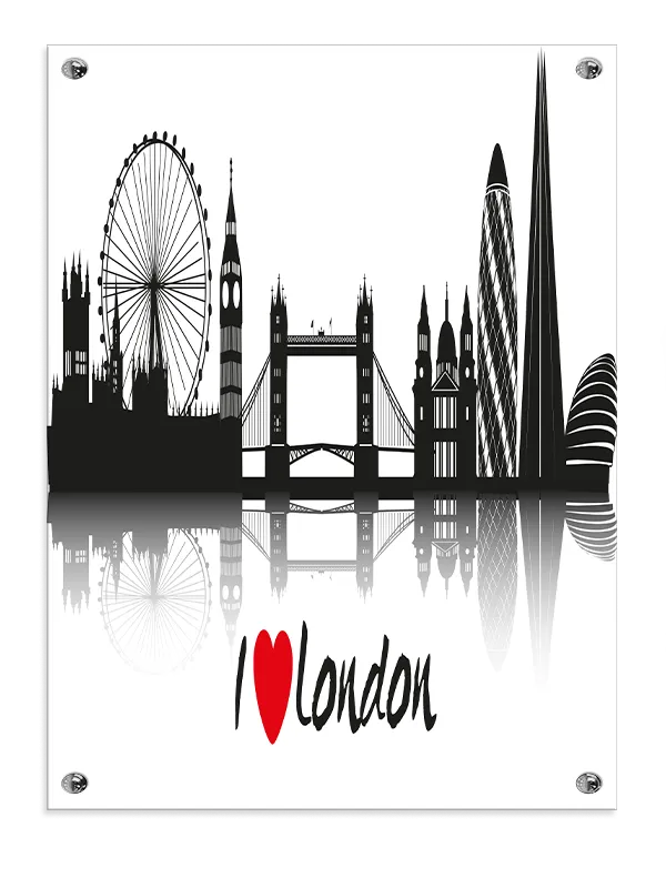 London Skyline Silhouette Art