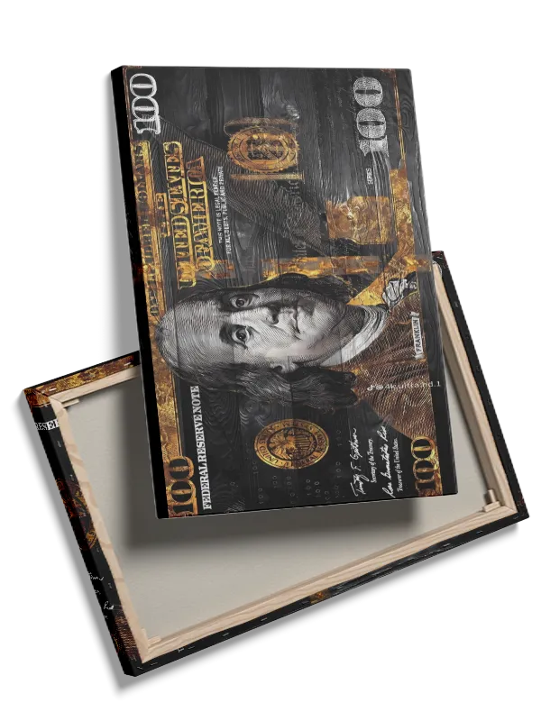 Pengeseddel portræt tal med collage typografi tekstur