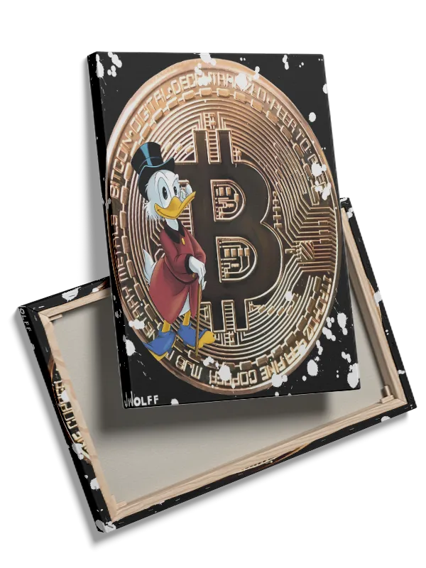 Bitcoin and med mønster stænk