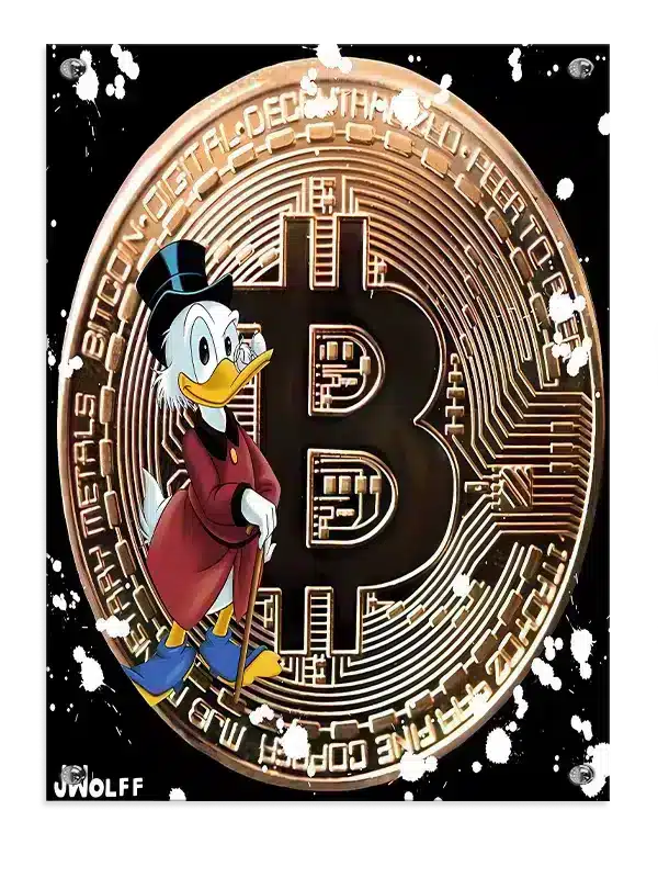 Bitcoin and med mønster stænk