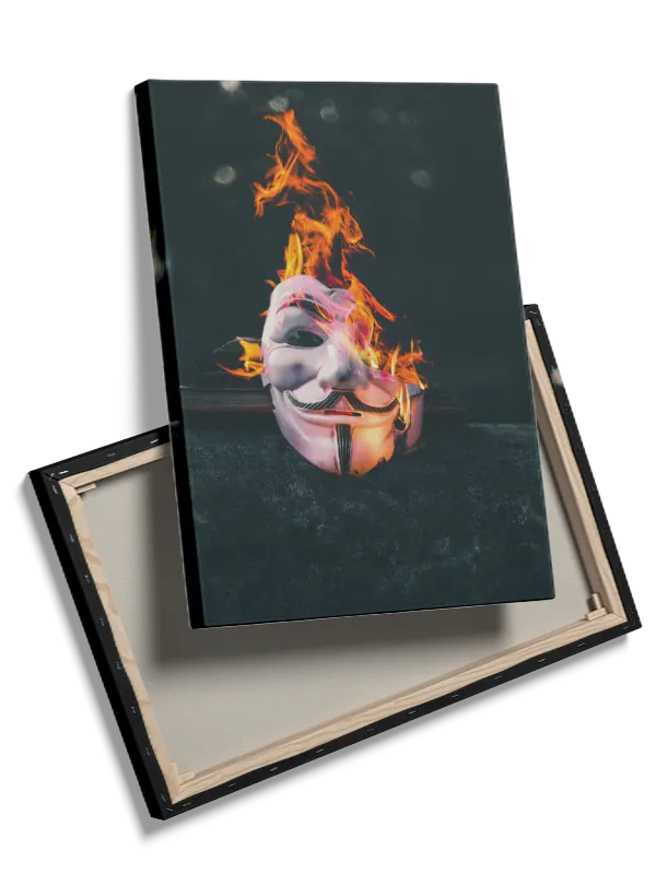 Brændende Guy Fawkes Maske