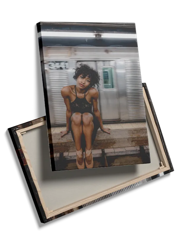 Grafisk Ballerina ved Metroperron