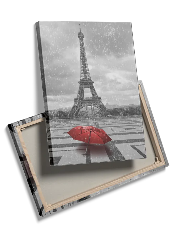 Red Umbrella Eiffel Tower