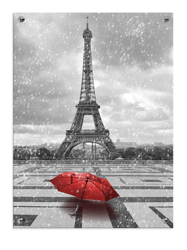 Red Umbrella Eiffel Tower