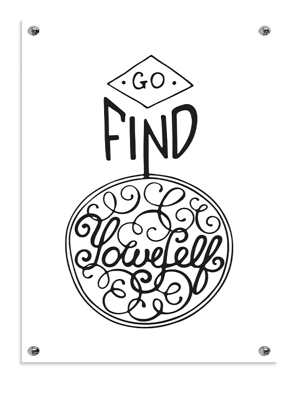 Go Find Loveself Typografi Plakat
