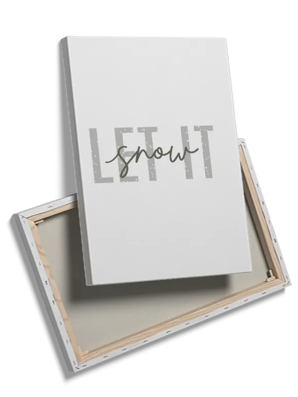 Let It Snow Typografi Plakat
