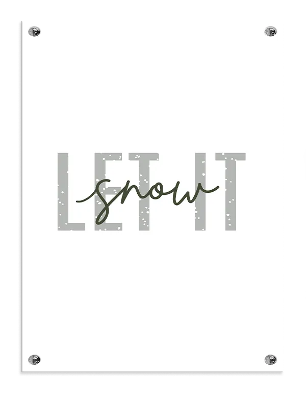 Let It Snow Typografi Plakat
