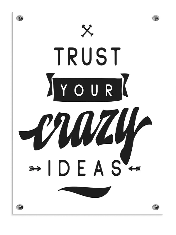 Trust Your Crazy Ideas Plakat