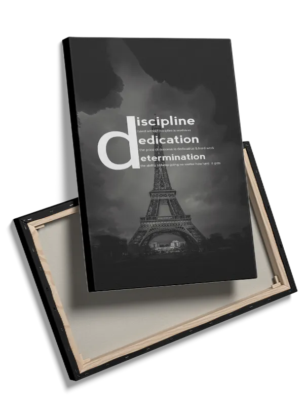 Disciplin Dedikation Determination Plakat
