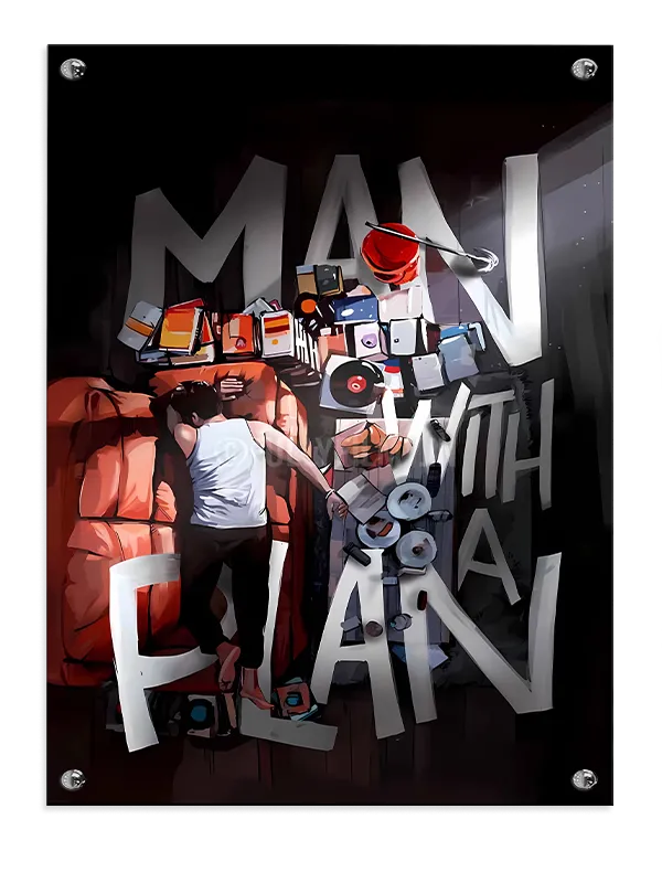 Mand med Plan Plakat