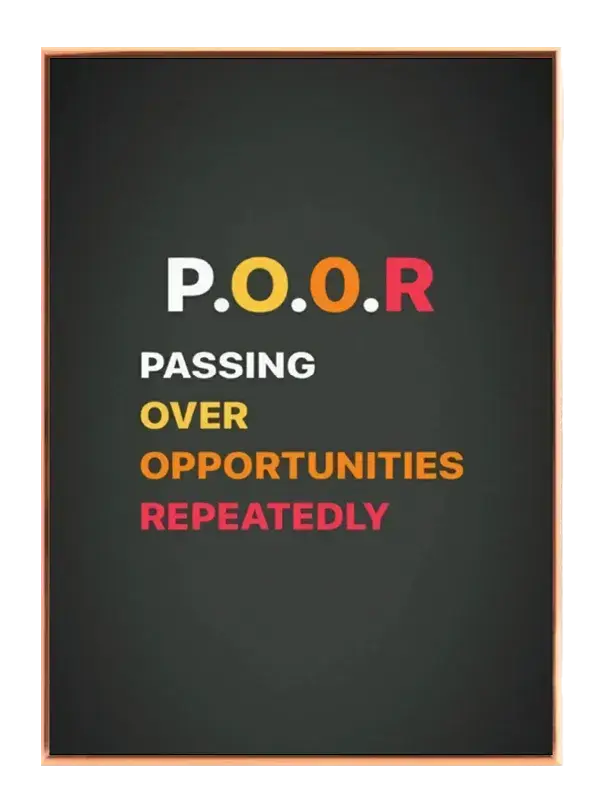 Motiverende P.O.O.R Plakat