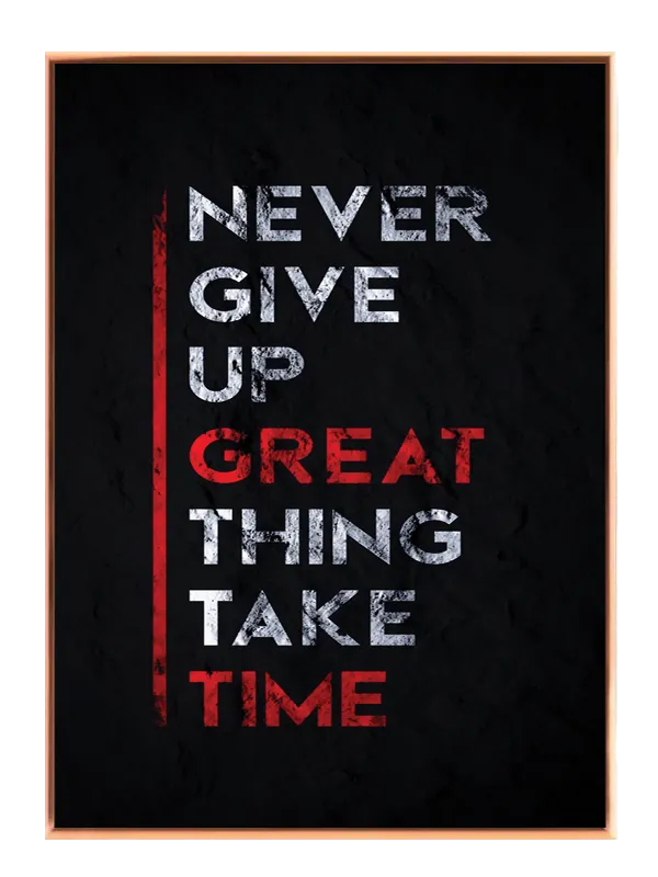 Motiverende Aldrig Giv Op No1 Plakat