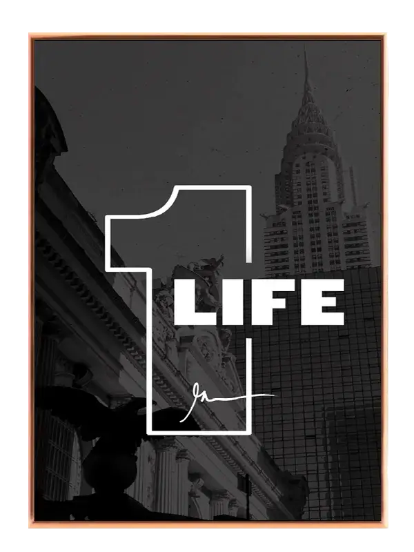 1 Life Typografi Plakat