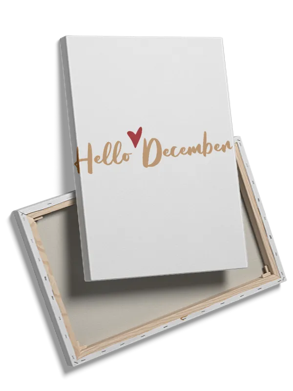 Hello December Minimalistisk Plakat